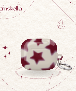 Ốp Airpod Họa Tiết Ngôi Sao Đỏ Mận