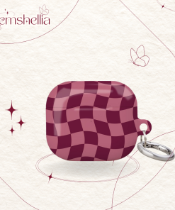 Ốp Airpod Caro Hồng Rượu