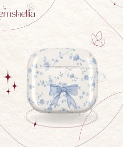 Ốp AirPods Blue Floral – Hoa Xanh Vintage